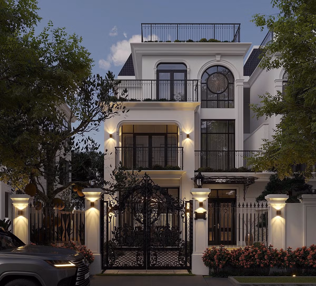 Mới đây, trên trang cá nhân, trung vệ Thành Chung hé lộ biệt thự mới xây trị giá hàng chục tỷ đồng tại Hà Nội. Ảnh: FB Nguyễn Thành Chung