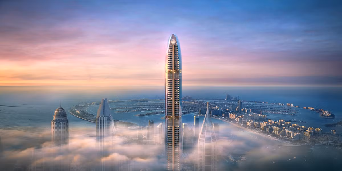 Six Senses Residences đang được xây dựng tại quận Marina, Dubai sẽ có 125 tầng với chiều cao 517 mét. Ảnh: Archdaily