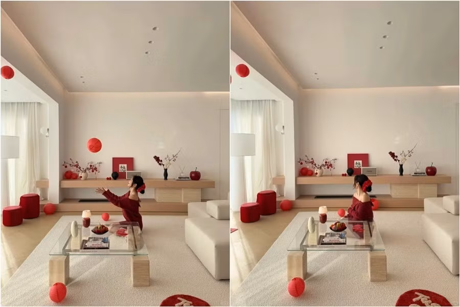 Theo Xiaohongshu, một cặp vợ chồng trẻ tại Trung Quốc đã cải tạo căn hộ 135m2 từ 4 phòng ngủ thành 2 phòng ngủ. Ảnh: Xiaohongshu