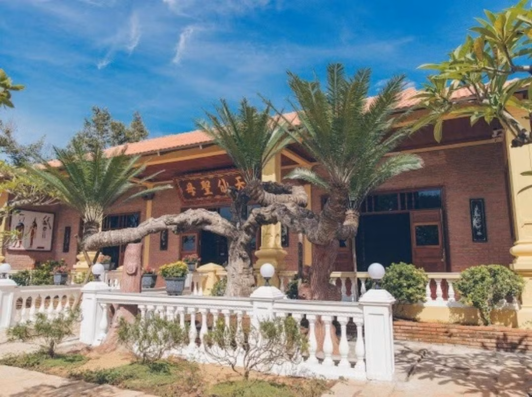 Bên trong biệt phủ có nhiều cây xanh, nhiều cây cổ thụ hàng nghìn năm tuổi. Ảnh: FBNV