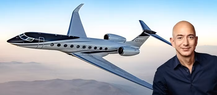 Tháng 7/2024, tỷ phú Jeff Bezos nhận chiếc máy bay được coi là sang trọng nhất trên thị trường - Gulfstream G700. Ảnh: Business Jet Traveler