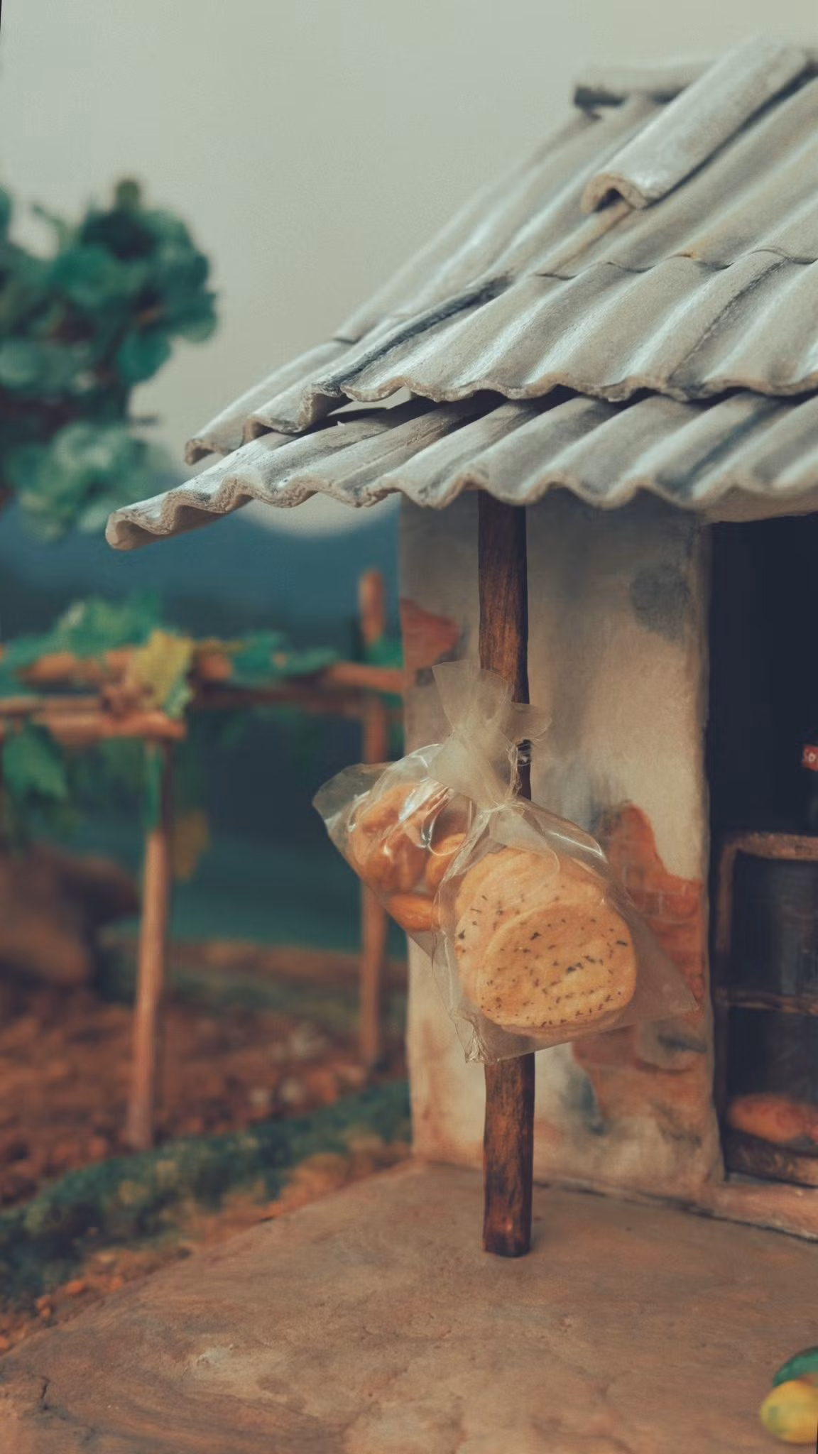 Bánh mì và bánh đa. Giấy nilon cũng ăn được. Ảnh: FB Thùy Dương