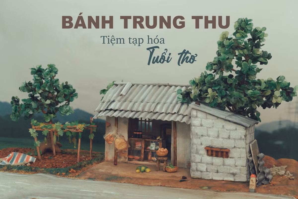 Giữa vô vàn xu hướng hiện đại, chiếc bánh trung thu "tiệm tạp hóa" của chị Nguyễn Thị Thùy Dương (29 tuổi, sống tại phường Thanh Xuân, Hà Nội) thu hút sự chú ý đặc biệt của cộng đồng mạng. Ảnh: FB Thùy Dương
