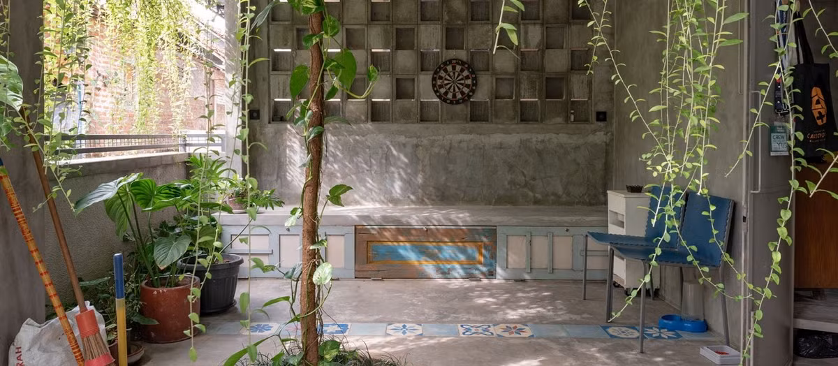 Không gian lưu thông trở thành một phần của không gian ngoài trời. Ảnh: Designboom