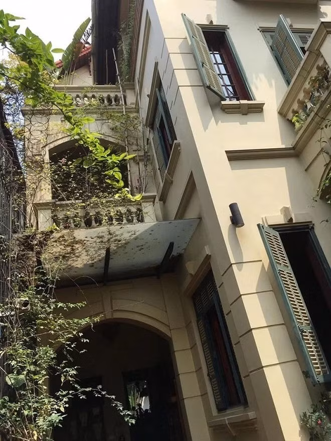 Căn nhà có diện tích hơn 300m2, sân vườn rộng rãi được bao phủ bởi nhiều cây xanh. Ảnh: FBNV