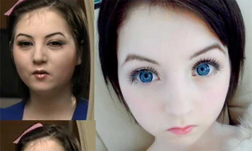 Nhan sắc thật gây vỡ mộng của các hotgirl “búp bê sống“