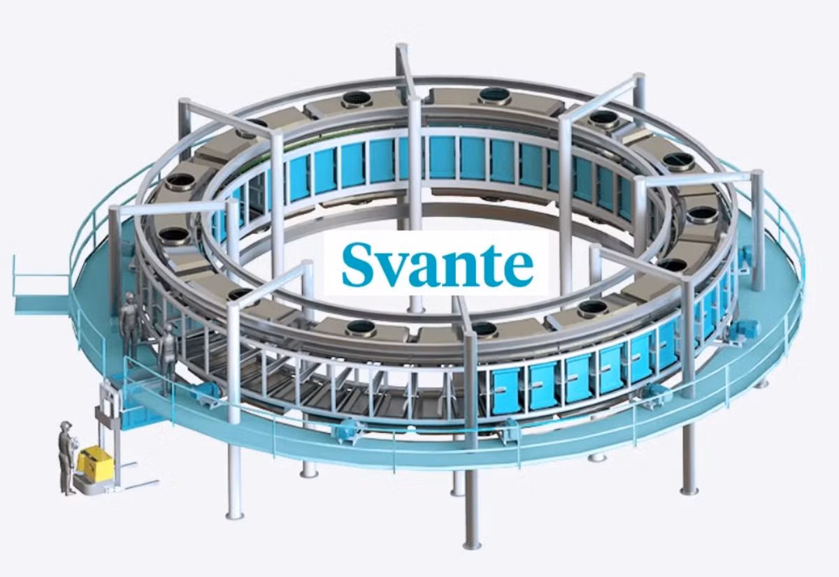 Thế nên, mới đây, Svante Technologies Inc, công ty hàng đầu thế giới về các giải pháp thu giữ và loại bỏ carbon, đã chính thức ra mắt nhà máy quy mô thương mại đầu tiên trên thế giới, chuyên sản xuất bộ lọc để thu giữ cacbon dioxit (CO2) nhanh hơn và tiết kiệm chi phí hơn. Ảnh: @CarbonCredits.
