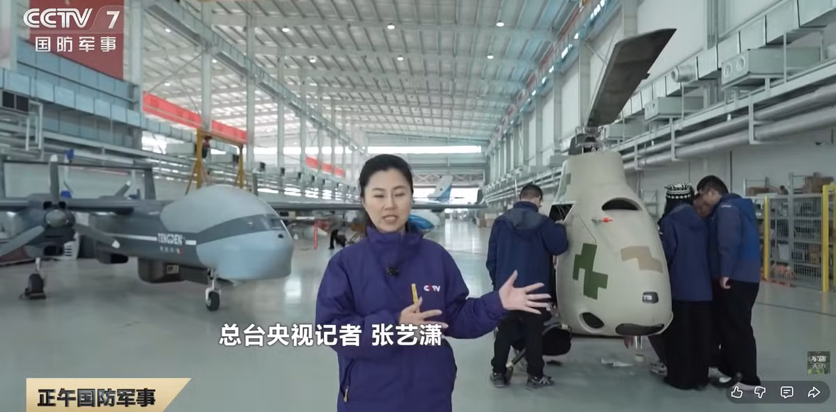 Mới đây, Trung Quốc đã phát triển một loại trực thăng không người lái tầm cao mới có tên gọi Meyu Arrow (Mũi tên Meyu) và họ xác nhận rằng, chiếc máy bay này gần đây đã hoàn thành cuộc thử nghiệm bắn tên lửa thực tế đầu tiên ở độ cao trên 4.000 mét. Ảnh: @CCTV.