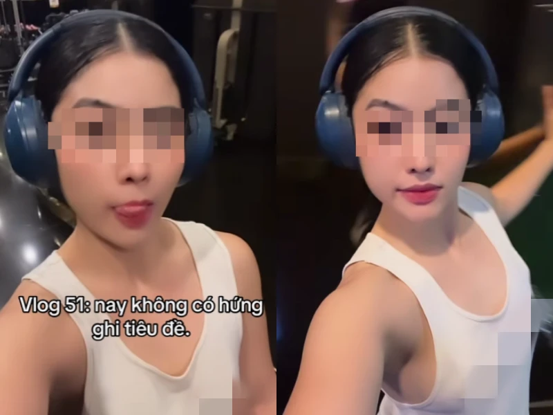 Đi tập gym gái xinh gây nhức mắt vì "thả rông" vòng 1