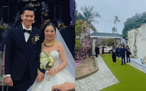 Rạp cưới hoành tráng cũng được dựng lên ngay bên cạnh nhà. Sau khi đoạn clip về nhà chồng được đăng tải lên MXH, “nhà chồng Nhật Lê” trở thành từ khoá được cư dân mạng tìm kiếm.