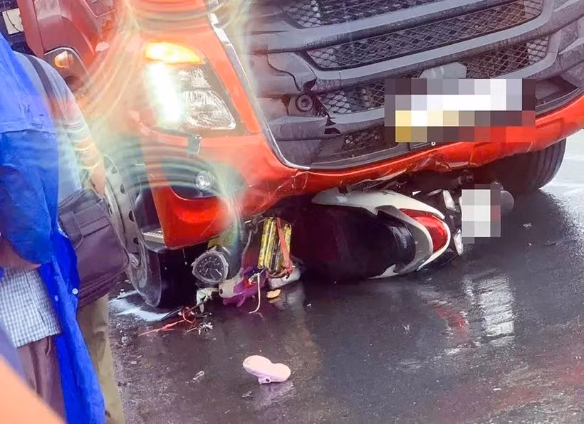 Hiện trường xảy ra vụ tai nạn.