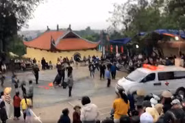 Nơi xảy ra vụ việc. Ảnh cắt từ clip/ Nguồn Vietnamnet