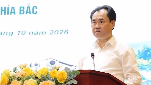 Bộ trưởng Bộ NN&amp;MT Trịnh Việt Hùng phát biểu khai mạc hội nghị (Ảnh: Gia Huy)