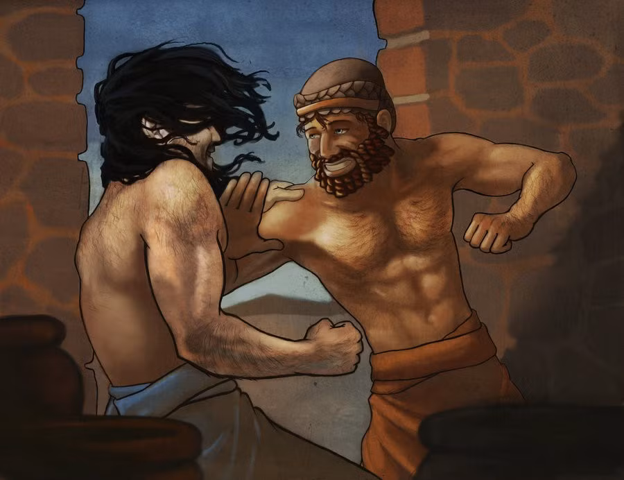  Gilgamesh – vị vua kiêu ngạo. Trước khi gặp Enkidu, Gilgamesh là vị vua tàn bạo của Uruk, khiến dân chúng cầu xin thần linh can thiệp để kiềm chế ông. Ảnh: Pinterest.