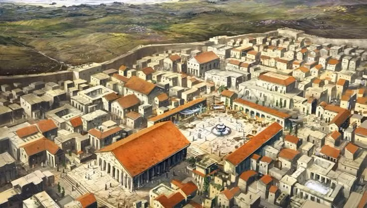  8. Corinth được tái lập sau này. Dưới thời Julius Caesar, thành Corinth được tái lập và dần trở thành một trung tâm quan trọng trong đế chế. Ảnh: Pinterest.