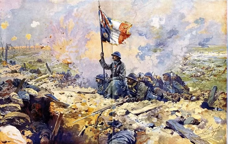  7. Biểu tượng cho sự kiên cường của nước Pháp. “Verdun ne tombe pas!” (Verdun không thất thủ!) trở thành khẩu hiệu thể hiện tinh thần bất khuất của người Pháp. Ảnh: Pinterest.