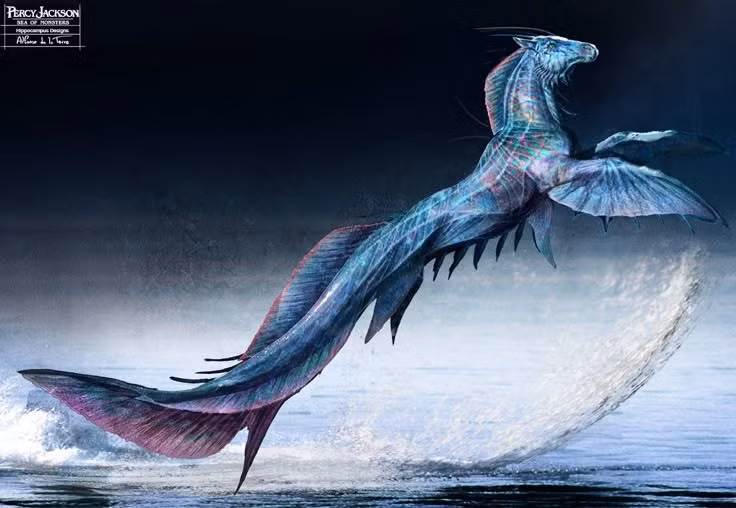  2. Thường xuất hiện trong đoàn xe của thần biển Poseidon. Chúng kéo cỗ xe vàng lộng lẫy của Poseidon, biểu tượng cho quyền uy và sức mạnh của biển cả. Ảnh: Pinterest.