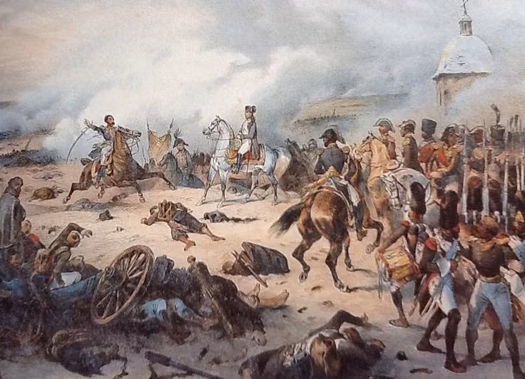  8. Austerlitz được xem là đỉnh cao quân sự của Napoleon. Trận đánh không chỉ củng cố vị thế của Napoleon ở châu Âu mà còn được giảng dạy như một ví dụ điển hình của chiến thuật đánh vào điểm yếu trọng yếu trong quân sự. Ảnh: Pinterest.