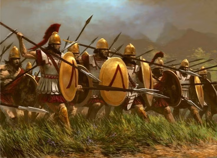  5. Chiến thắng vang dội của Sparta. Dù bị liên minh đối phương áp đảo về số lượng, Sparta vẫn giành chiến thắng áp đảo, khẳng định sức mạnh quân sự của mình. Ảnh: Pinterest.