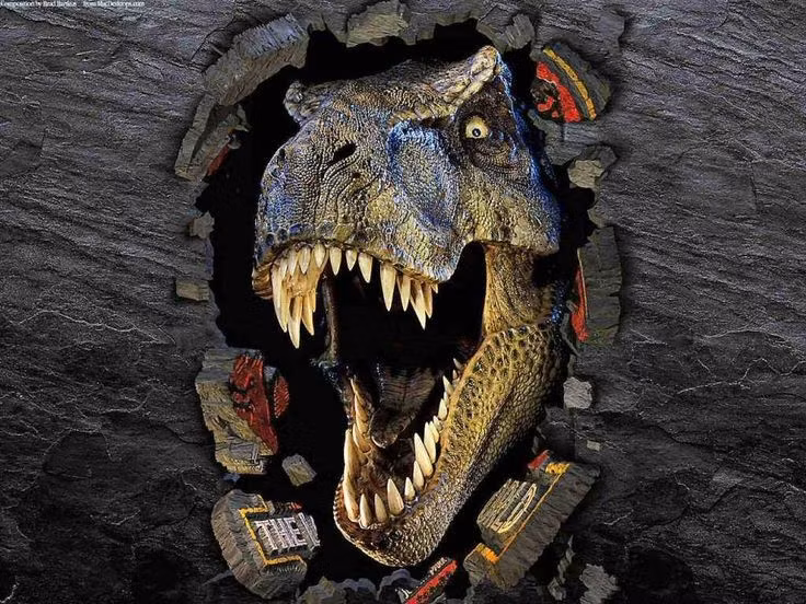  3. Hàm răng tái tạo liên tục. Những chiếc răng dài tới 30 cm của T. rex có thể mọc lại sau khi gãy, tương tự như ở cá mập. Ảnh: Pinterest.