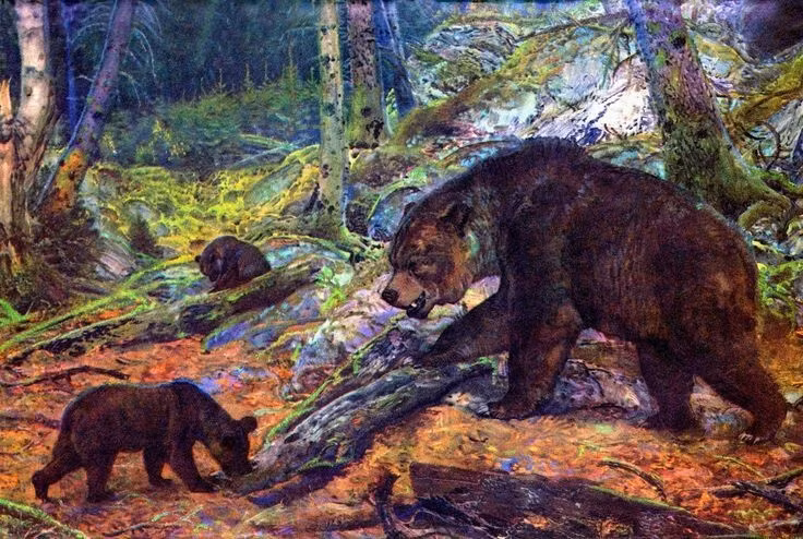  8. Nguyên nhân tuyệt chủng còn gây tranh cãi. Một số giả thuyết cho rằng sự thay đổi khí hậu, sự cạnh tranh thức ăn với con người và săn bắn đã góp phần xóa sổ loài gấu khổng lồ này. Ảnh: Pinterest.