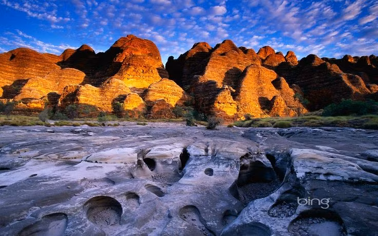  Purnululu được công nhận Di sản Thế giới năm 2003. UNESCO đánh giá đây là một “tượng đài thiên nhiên siêu thực” của Trái Đất. Ảnh: Pinterest.