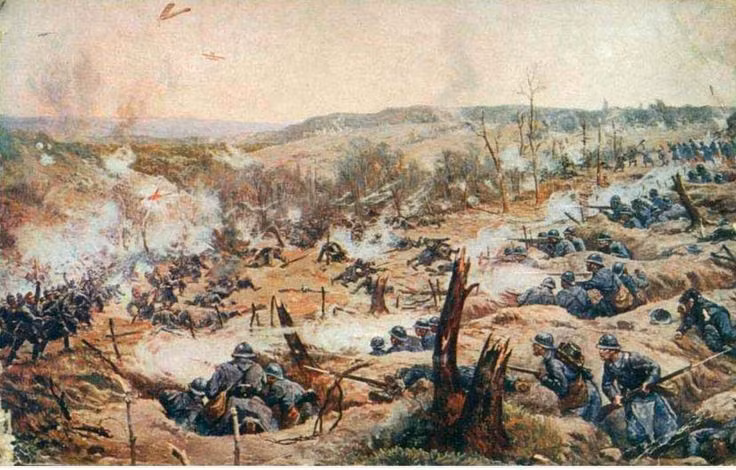  1. Diễn ra trong suốt 302 ngày liên tiếp. Trận Verdun kéo dài từ ngày 21/2 đến 18/12/1916, trở thành trận đánh dài nhất trong toàn bộ Thế chiến I. Ảnh: Pinterest.