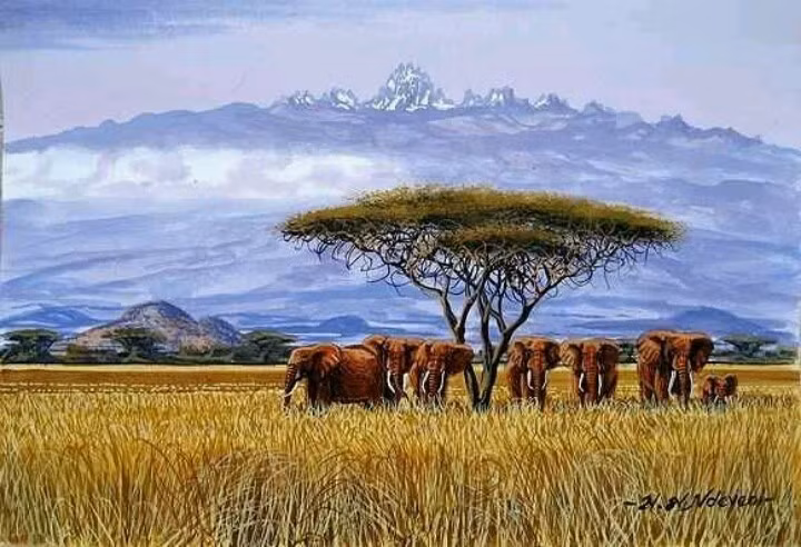  Hình thành từ một núi lửa cổ đã tắt. Núi Kenya thực chất là tàn tích của một ngọn núi lửa khổng lồ hình thành hàng triệu năm trước, sau đó bị bào mòn để lộ lõi đá cứng ngày nay. Ảnh: Pinterest.