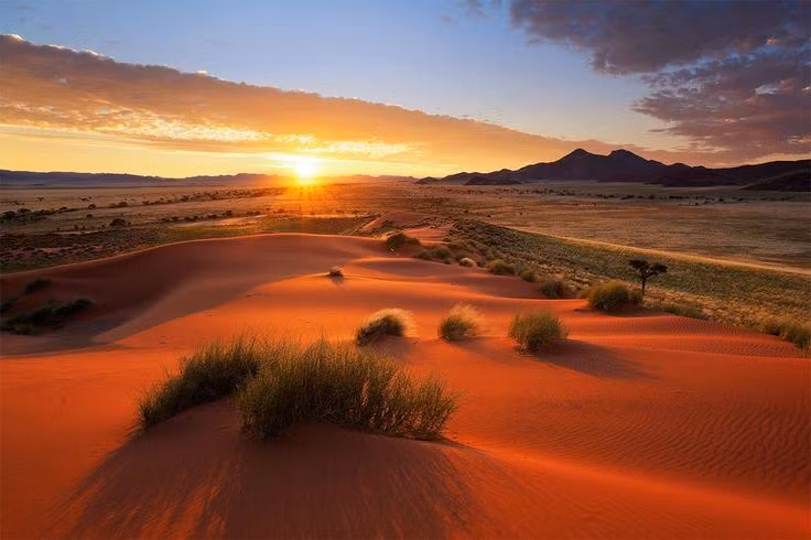  2. Tên gọi “Namib” có nghĩa là “vùng đất rộng lớn”. Tên gọi này bắt nguồn từ ngôn ngữ của người Nama, một tộc người bản địa ở miền nam châu Phi. Ảnh: Pinterest.