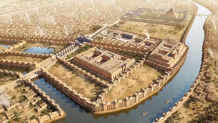  Gắn liền với sự nghiệp vua Nebuchadnezzar II. Ông là người tái thiết và mở rộng thành phố, biến Babylon thành kỳ quan thế giới. Ảnh: Pinterest.