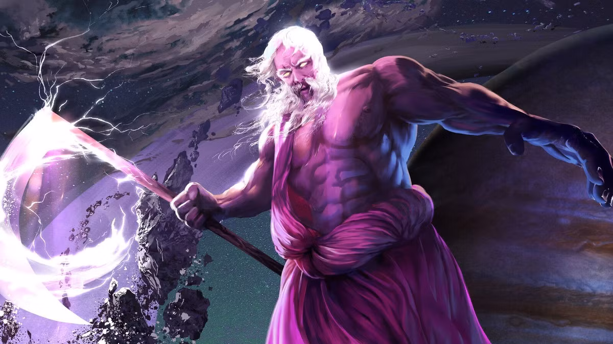  Khởi nguồn từ sự lật đổ Kronos. Zeus nổi dậy chống lại cha mình là Cronus, người đã từng lật đổ cha mình trước đó, tạo nên vòng xoáy quyền lực trong thần thoại. Ảnh: Pinterest.