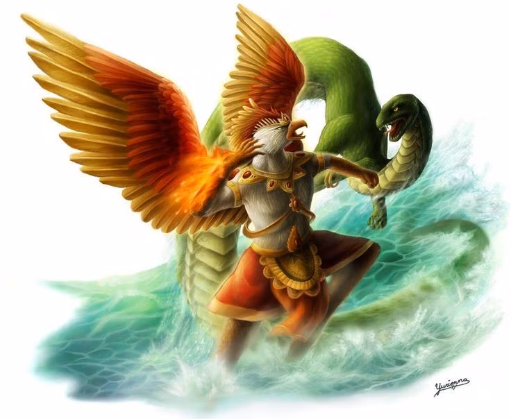  Thù địch với loài rắn Nāga. Theo truyền thuyết, Garuda chiến đấu với Nāga để giải thoát mẹ khỏi kiếp nô lệ. Ảnh: Pinterest.