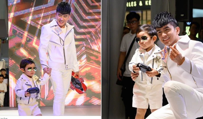 Con trai Đan Trường mặc sành điệu diễn catwalk cùng bố