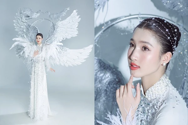 Cận cảnh trang phục hơn 10kg Phương Nhi đem đến Miss International