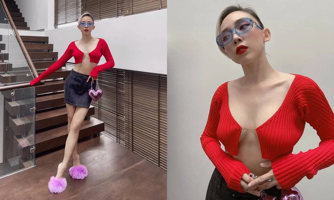 Tóc Tiên mặc "toang" hết cỡ, lấp ló vòng một căng đét