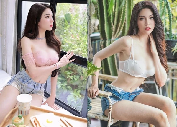 Đỏ mặt hot girl xinh đẹp cố tình diện nội y khoe dáng