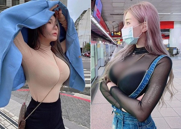 Gu thời trang siêu mỏng của hot girl ngực khủng gây bức xúc