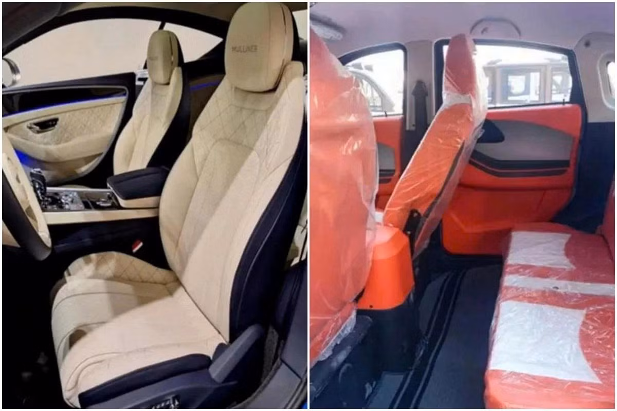 Khoang nội thất của xe cũng gây bất ngờ khi được bố trí 4 chỗ ngồi rộng rãi, trang bị màn hình trung tâm đơn giản, ghế bọc giả da và một số chi tiết trang trí mô phỏng gỗ. Với chi phí thấp, các vật liệu tất nhiên không thể so với xe sang thật, nhưng xét trên giá bán, đây là một nỗ lực đáng khen.