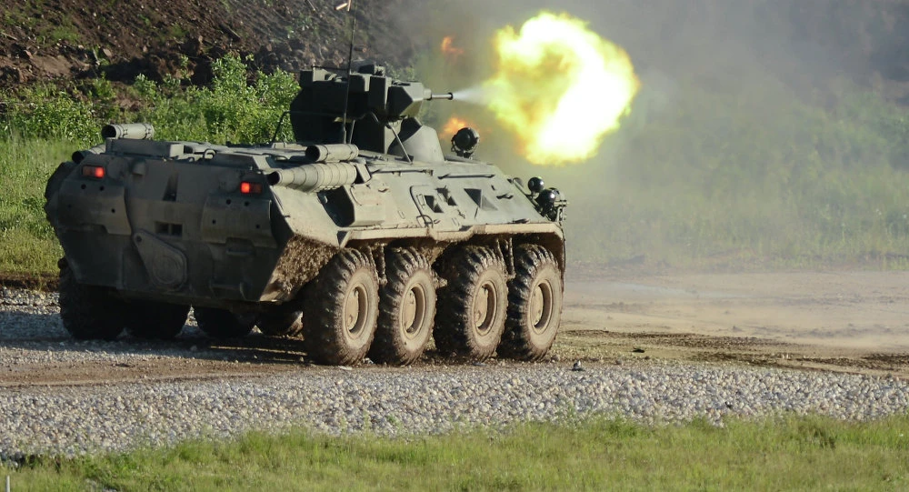 Hoảng hồn sức mạnh xe bọc thép BTR-82 Nga lắp pháo 57mm