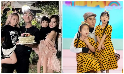 Đạt G thân thiết với hai con gái riêng của Bảo Ngọc