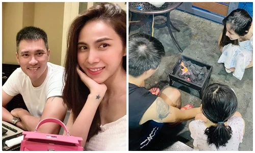 Thủy Tiên khoe khoảnh khắc bình yên bên chồng con