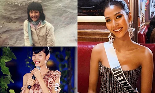 Loạt ảnh ngày bé, mới nổi tiếng của top 20 Miss Universe Hoàng Thùy
