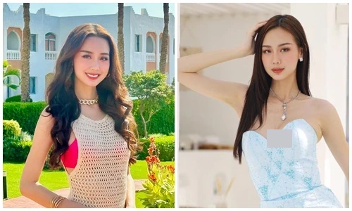 Bảo Ngọc khoe dáng gợi cảm trước thềm chuyển giao vương miện