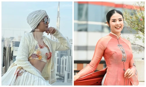 Nhan sắc khi mang bầu của Hoa hậu Ngọc Hân