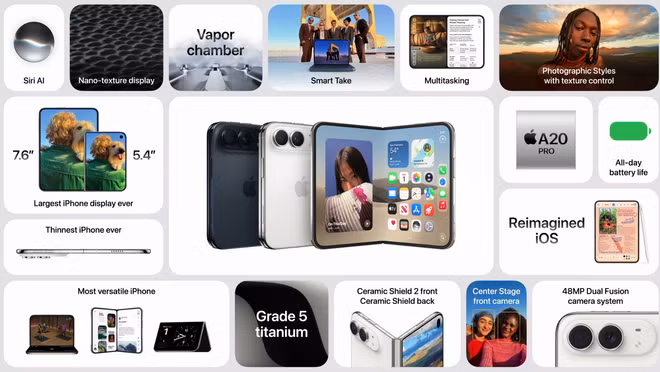 Apple trình làng iPhone Duo: Tái định nghĩa điện thoại gập?