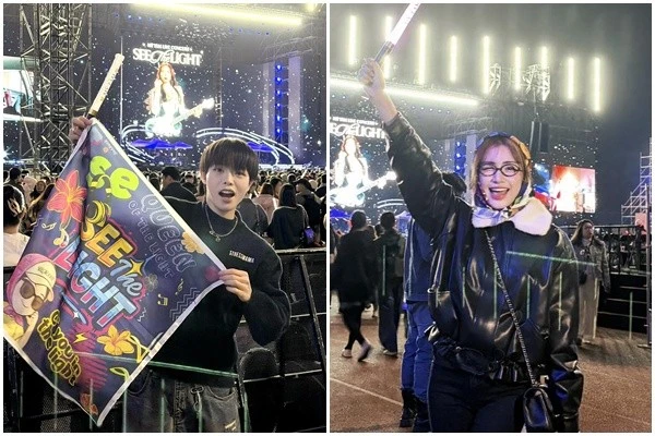 Đức Phúc - Hòa Minzy hào hứng xem concert của ca sĩ Mỹ Tâm