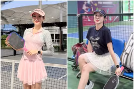 Á hậu Huyền My gợi cảm trên sân pickleball 