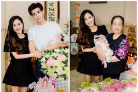 ‘Bản sao Mai Phương Thúy’ mừng đầy tháng con gái