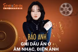 [INFOGRAPHIC] Bảo Anh ghi dấu ấn ở âm nhạc, điện ảnh