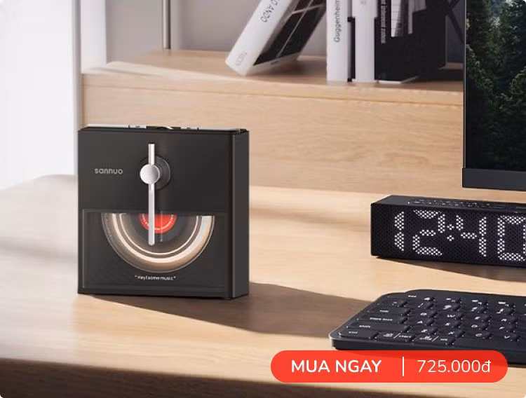 Sannuo YE03 với đĩa xoay phát sáng mang phong cách hiện đại, thích hợp bàn làm việc.